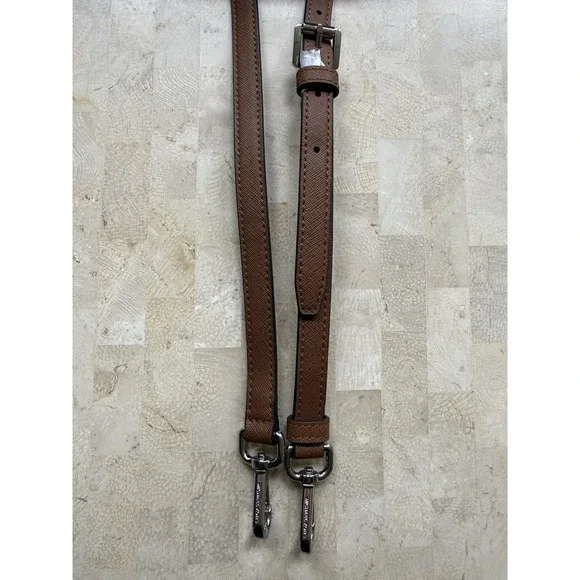 Michael Kors Leather Strap Crossbody Bag Replacement Silver Hardware Purse - Picture 2 of 6